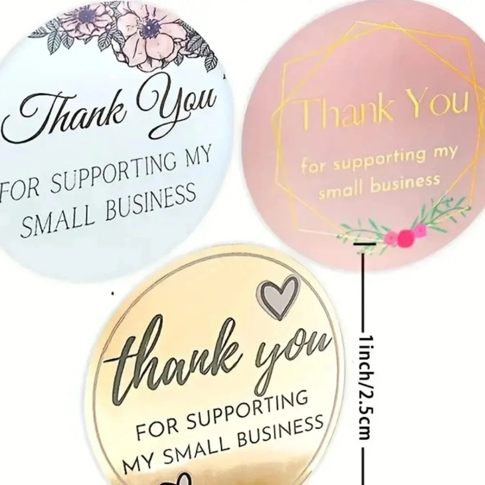500 Thank you stickers